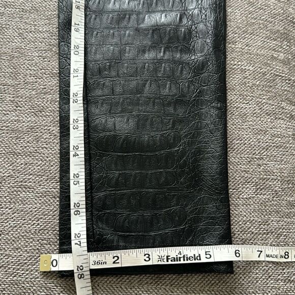 Max Studio Black Faux Leather Croc Embossed Print Skinny Pants Women’s Size M - Picture 8 of 13